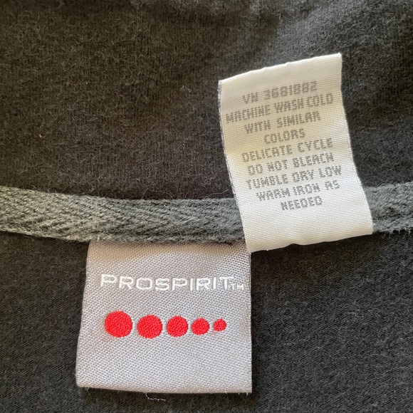 PROSPIRIT Charcoal and Light Gray Turtleneck Zipper Pullover, size L - Picture 6 of 6